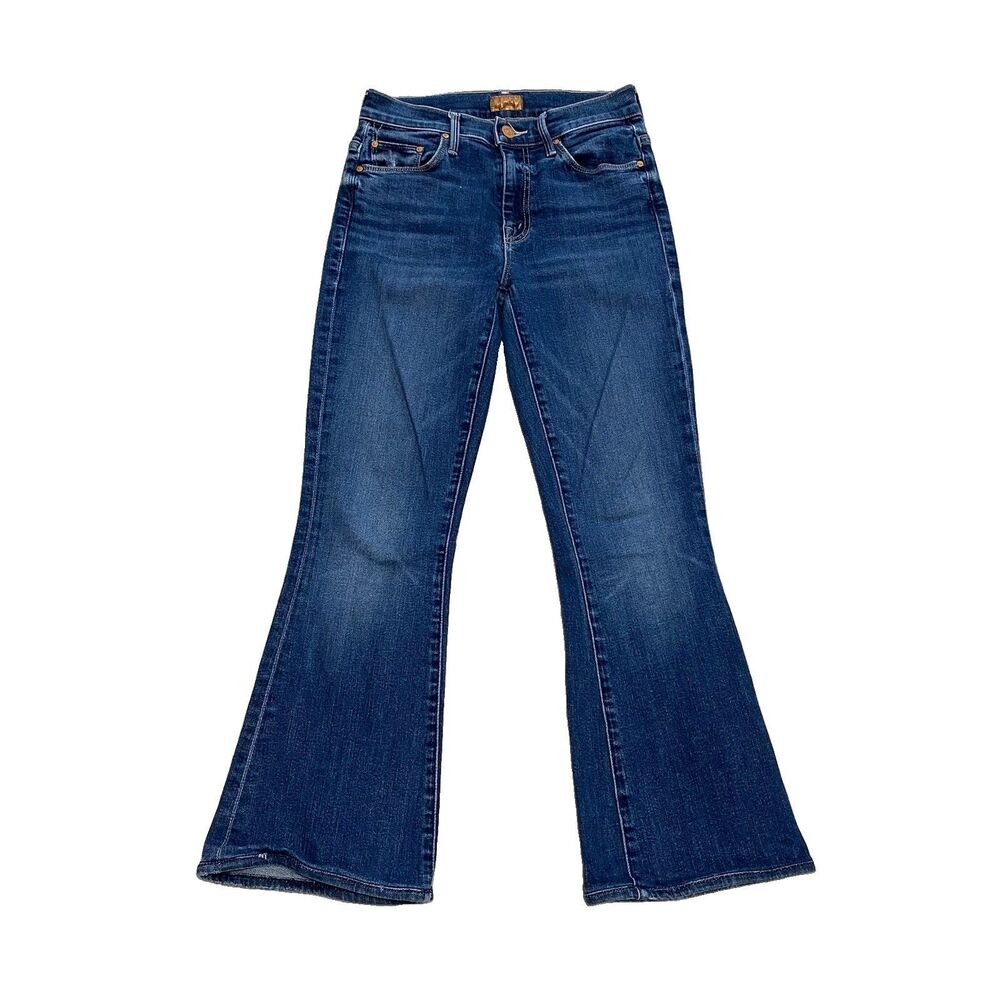 Mother Jeans Womens 24 (25x24.5) Blue The Weekender Teaming Up Flare Bootcut